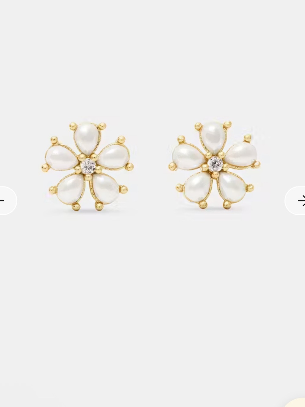 Kate Spade You're A Gem Flower Studs - Gold & White
